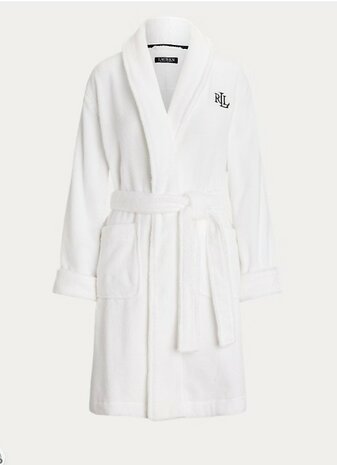 Badjas wit Logo Lauren Ralph Lauren