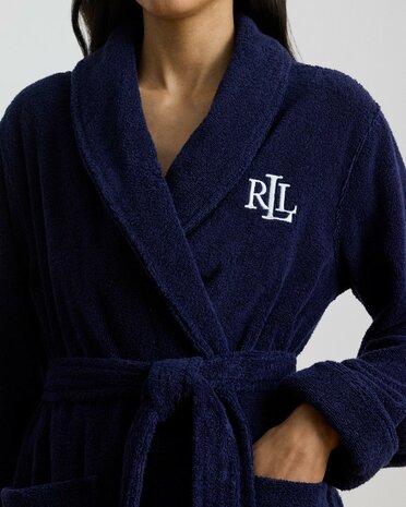 Badjas navy Logo Lauren Ralph Lauren