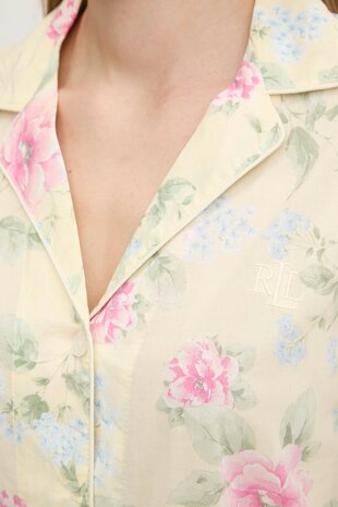 Nachthemd geel gebloemd Lauren Ralph Lauren