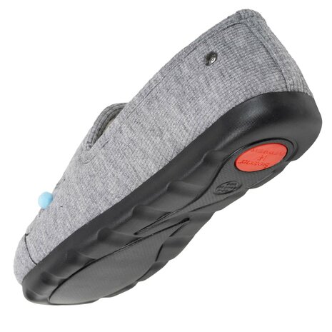 Pantoffel grijs met geborduurde katten Isotoner