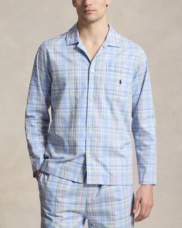 Katoenen pyjamaset met monogramprint