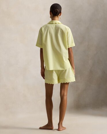 Seersucker slaapset Ralph Lauren geel