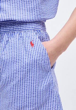 Seersucker slaapset Ralph Lauren blauw