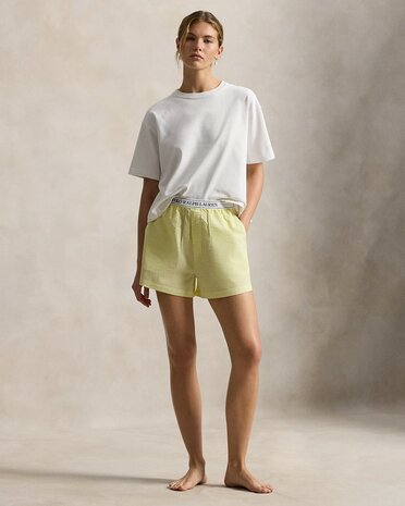 Katoenen seersucker boxershort geel