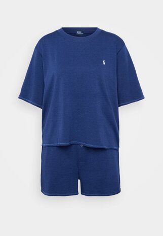 Blauwe club pyjamashort Ralph Lauren 