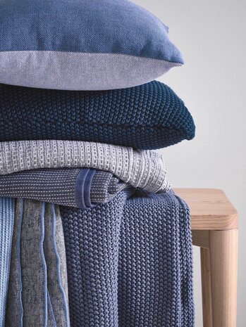 Nordic Knit Kussen Smoke Blue 050x050