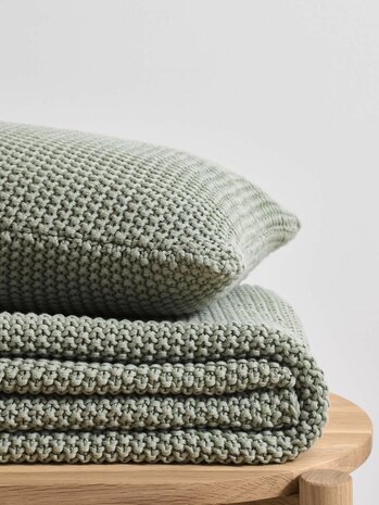 Nordic Knit plaid Garden Green 130x170