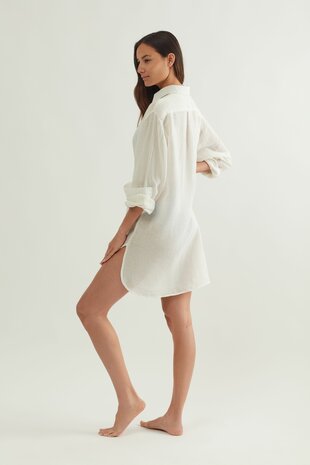 Boyfriend shirt polo Ralph Lauren linnen/katoen mix.