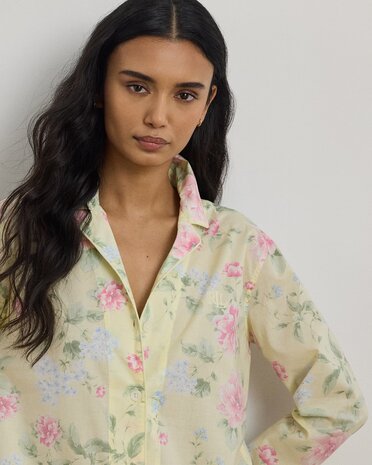 Nachthemd geel gebloemd Lauren Ralph Lauren