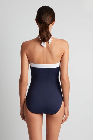 Shired Badpak Bandeau Lauren Ralph Lauren Blauw