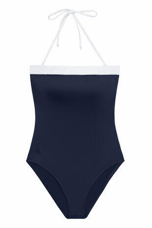 Modern Bandeau badpak Lauren Ralph Lauren Blauw