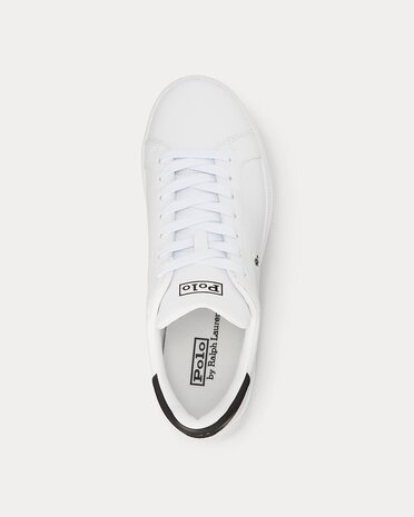 Heritage Court leren sneaker Ralph Lauren White