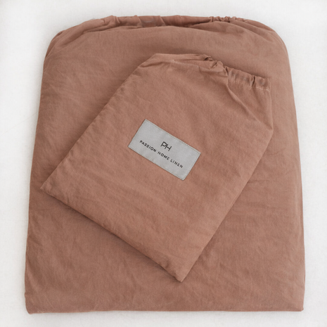 Stonewashed percale Mocaccino