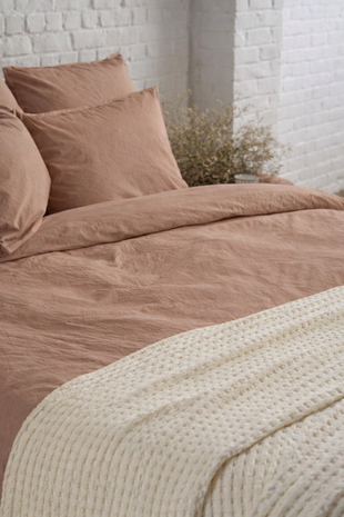 Stonewashed percale Mocaccino