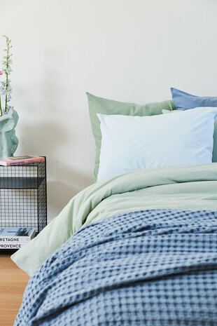 Vintage Katoen Lichtblauw