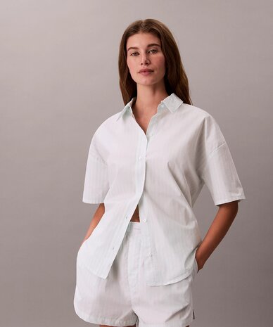 Pyjama met short van poplinkatoen mintgroen