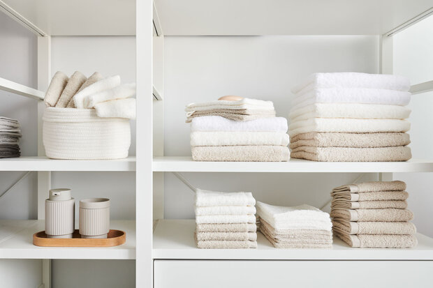 Amalfi PHL badlinnen tinten wit, ecru en greige