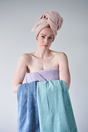 Amalfi PHL badlinnen rose, jeans, aqua en lila