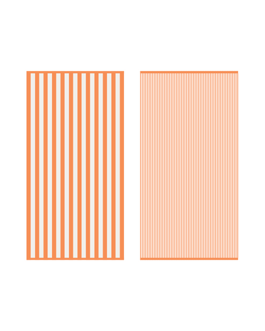 Amalfi Stripe badlinnen orange