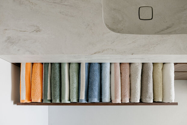 Amalfi Stripe badlinnen greige