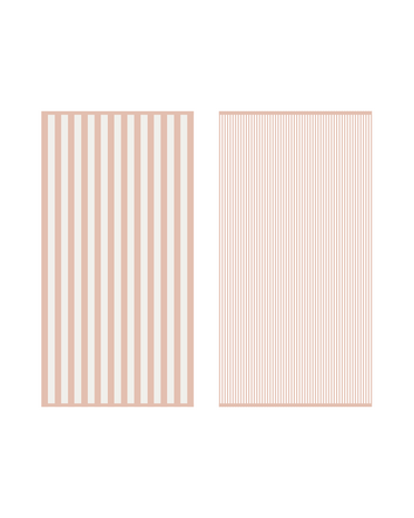 Amalfi Stripe badlinnen pink
