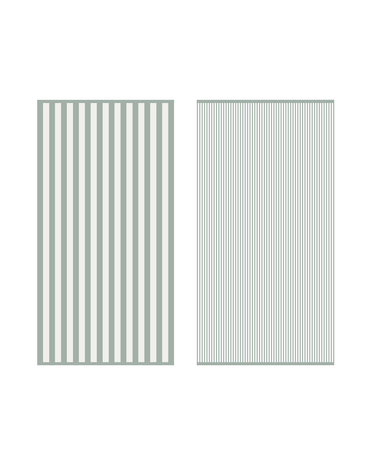 Amalfi Stripe badlinnen green