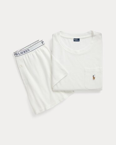 Oxford T-shirt en boxershort Polo Ralph Lauren wit