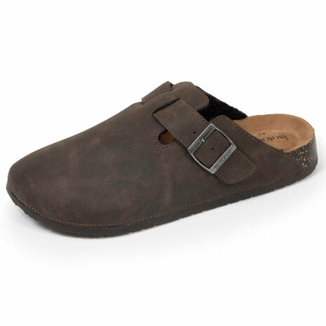 Open heren pantoffel marron Isotoner 96390