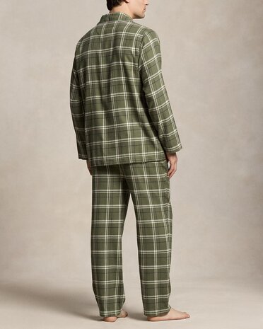 Geruite groene flanellen pyjama