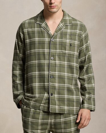 Geruite groene flanellen pyjama