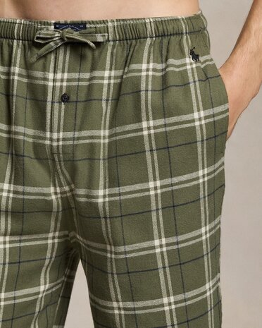 Geruite groene flanellen pyjama
