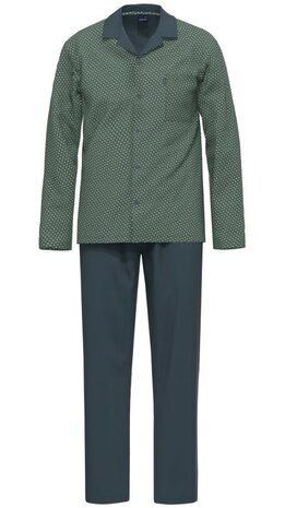 Pyjama Doorknoop Eclips blauw heren Ammann