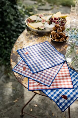  GASTON blue - cocktailservetten (Set van 4)